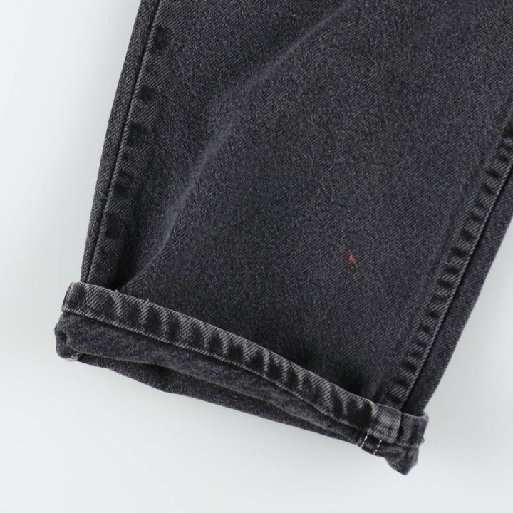 Wrangler Men's Black Denim Tapered Denim Pants, Size W34 cotton black type Vintage Second Hand