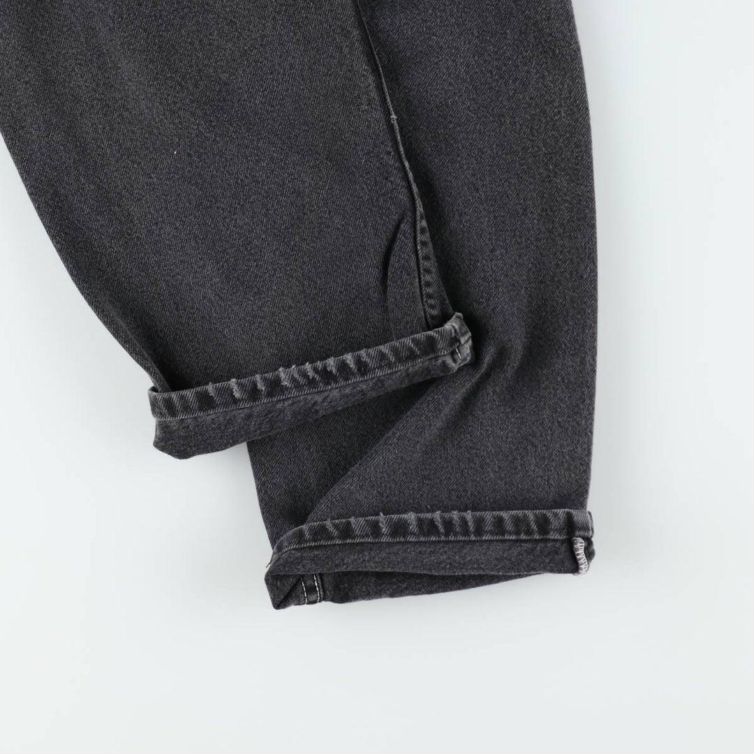 Wrangler Men's Black Denim Tapered Denim Pants, Size W34 cotton black type Vintage Second Hand