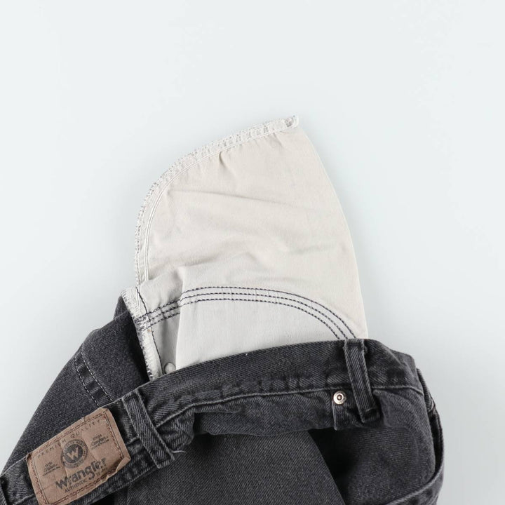 Wrangler Men's Black Denim Tapered Denim Pants, Size W34 cotton black type Vintage Second Hand