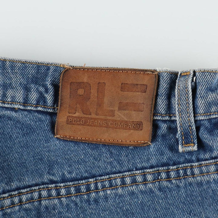 2000'S Ralph Lauren POLO JEANS COMPANY 67 LOOSE FIT Straight Denim Pants, Men's W33 equivalent. cotton blue type Vintage Second Hand
