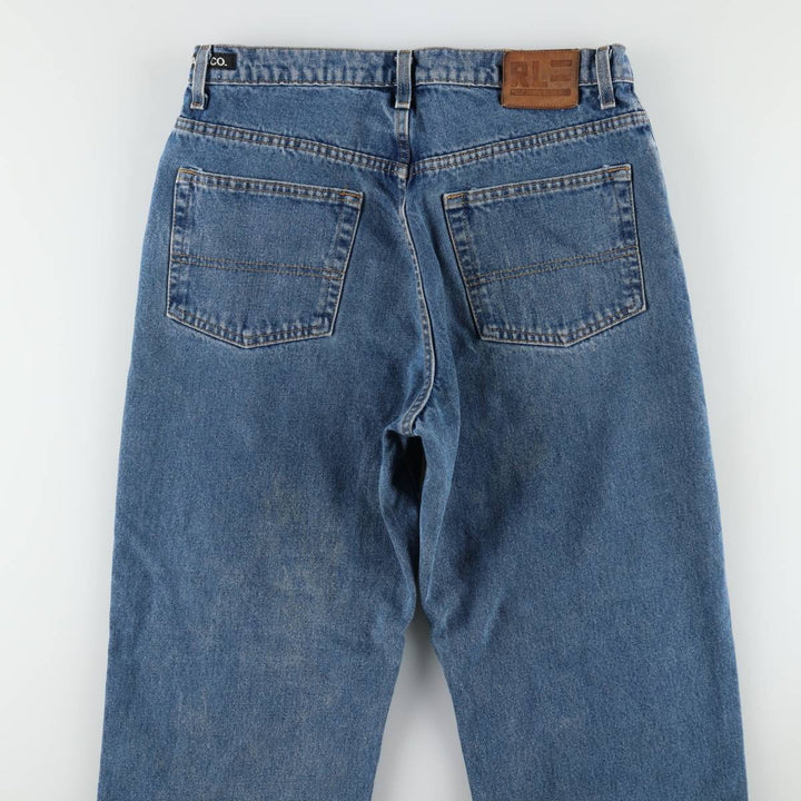 2000'S Ralph Lauren POLO JEANS COMPANY 67 LOOSE FIT Straight Denim Pants, Men's W33 equivalent. cotton blue type Vintage Second Hand