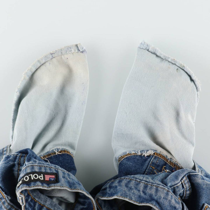 2000'S Ralph Lauren POLO JEANS COMPANY 67 LOOSE FIT Straight Denim Pants, Men's W33 equivalent. cotton blue type Vintage Second Hand