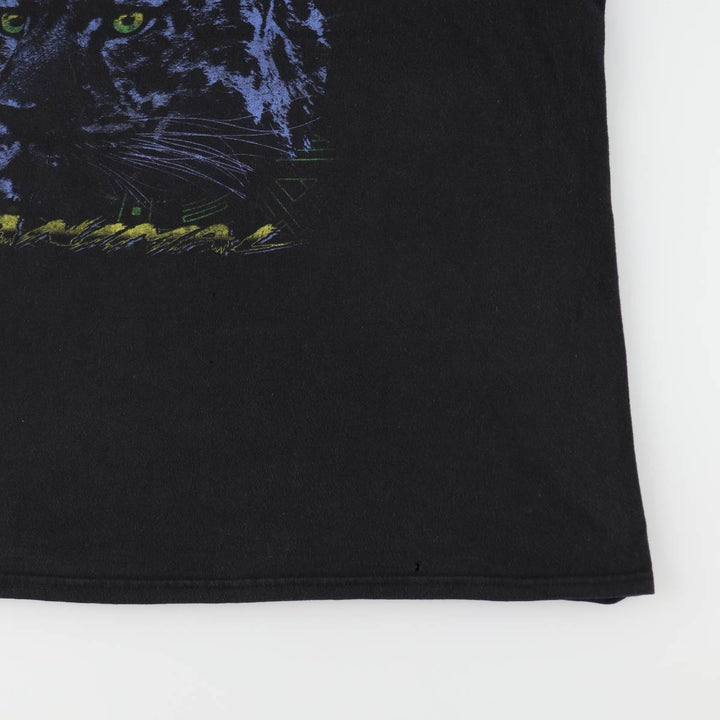 DEF LEPPARD Def Leppard Leopard Pattern Band T-shirt Band Tee Men's XL equivalent cotton black type Vintage Second Hand