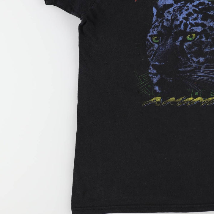 DEF LEPPARD Def Leppard Leopard Pattern Band T-shirt Band Tee Men's XL equivalent cotton black type Vintage Second Hand