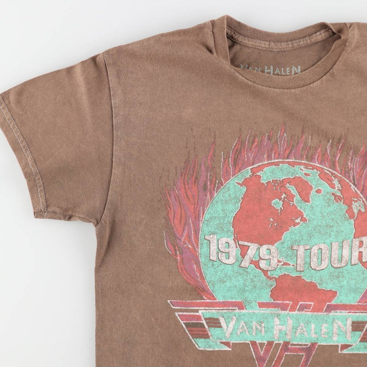 VAN HALEN Van Halen band T-shirt, men's size M cotton brown type Vintage Second Hand