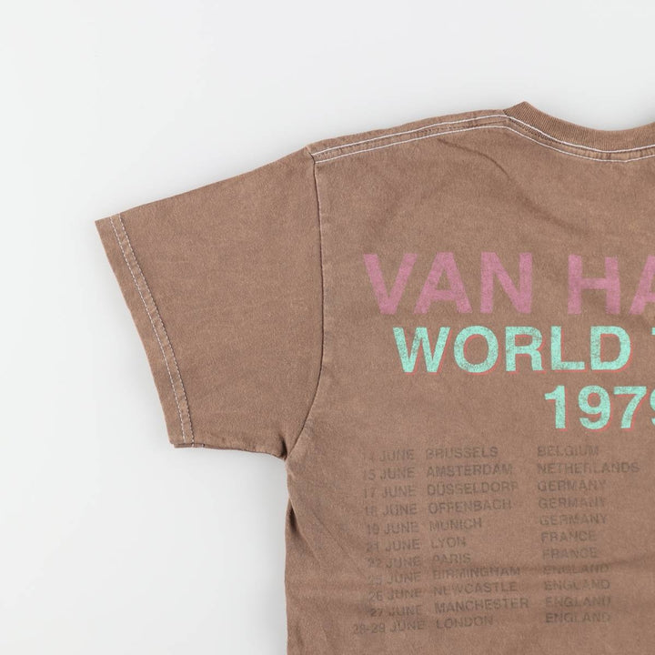 VAN HALEN Van Halen band T-shirt, men's size M cotton brown type Vintage Second Hand