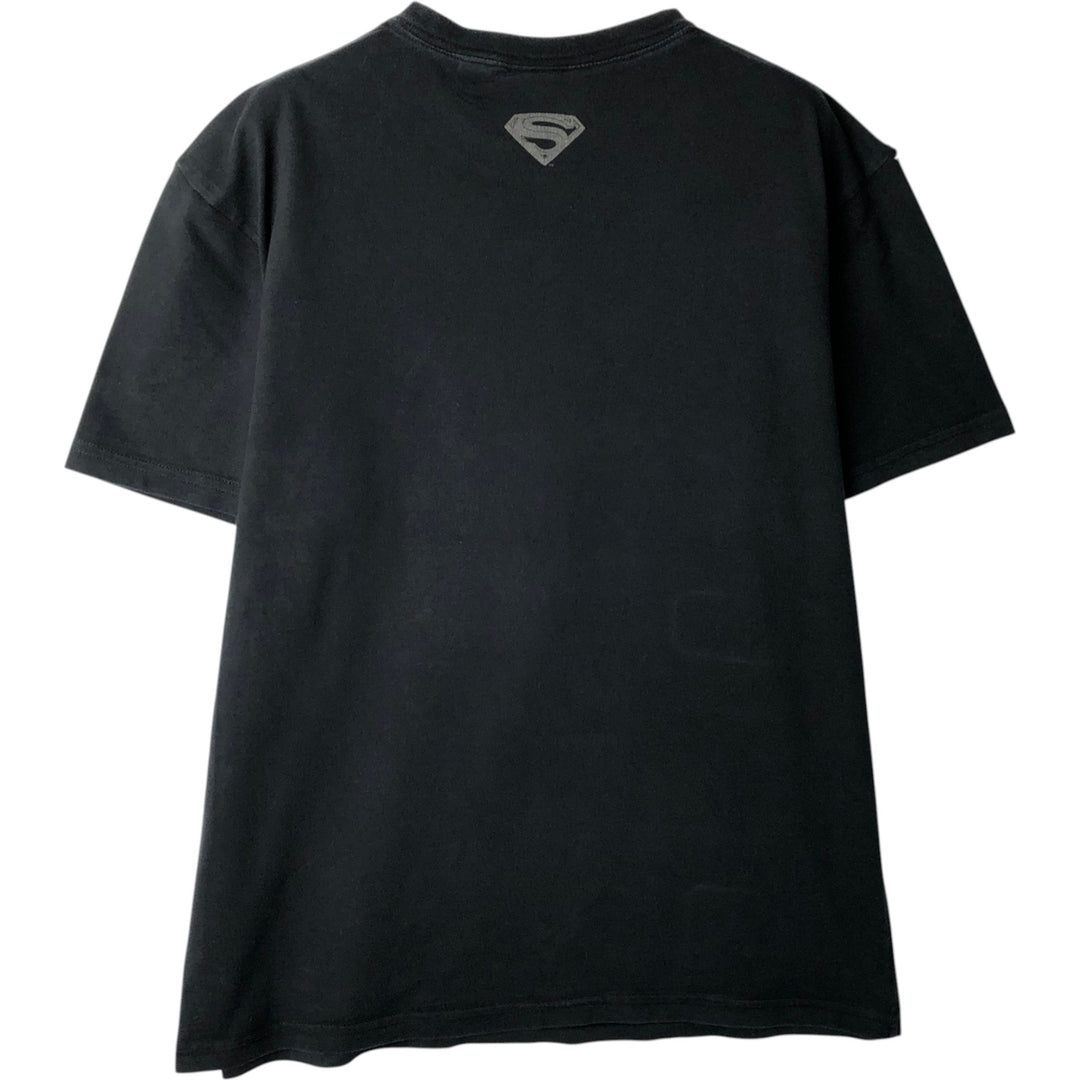 SUPERMAN character print T-shirt, men's size M (equivalent) unclear black type Vintage Second Hand