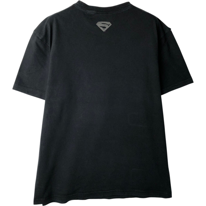 SUPERMAN character print T-shirt, men's size M (equivalent) unclear black type Vintage Second Hand