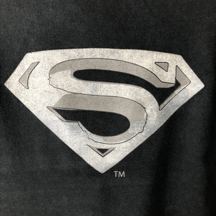 SUPERMAN character print T-shirt, men's size M (equivalent) unclear black type Vintage Second Hand