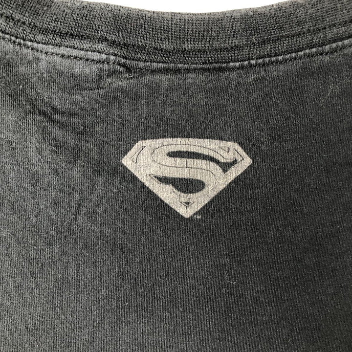 SUPERMAN character print T-shirt, men's size M (equivalent) unclear black type Vintage Second Hand