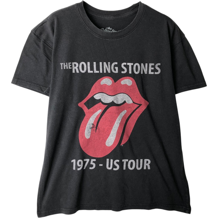 THE ROLLING STONES The Rolling Stones Band T-shirt Band T Men's M size cotton black type Vintage Second Hand