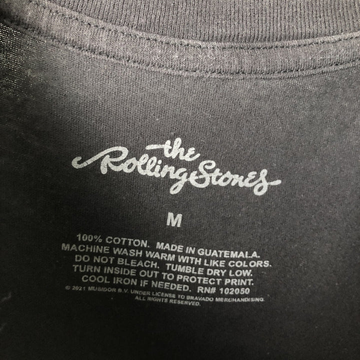 THE ROLLING STONES The Rolling Stones Band T-shirt Band T Men's M size cotton black type Vintage Second Hand