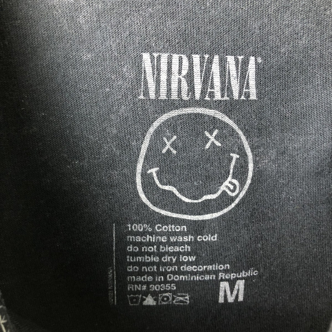 NIRVANA Nirvana Band T-shirt, Band T, Men's M size cotton black type Vintage Second Hand