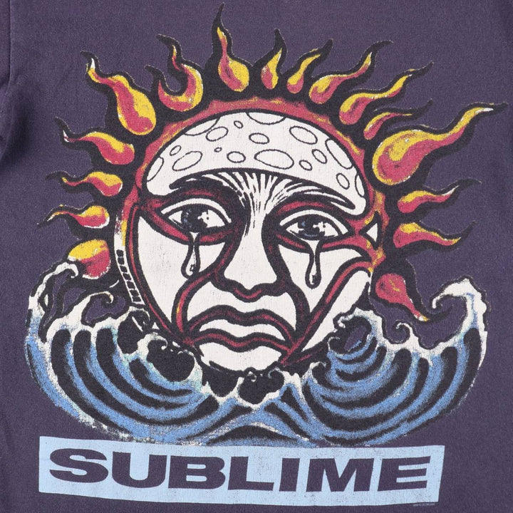 SUBLIME Band T-shirt, Men's L size unclear navy blue type Vintage Second Hand