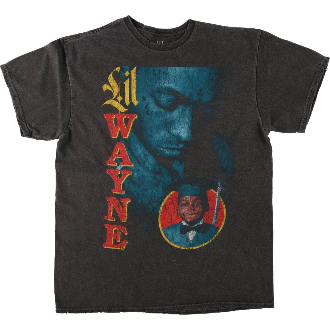 LIL WAYNE Rap T-shirt, Men's M size cotton Charcoal Vintage Second Hand