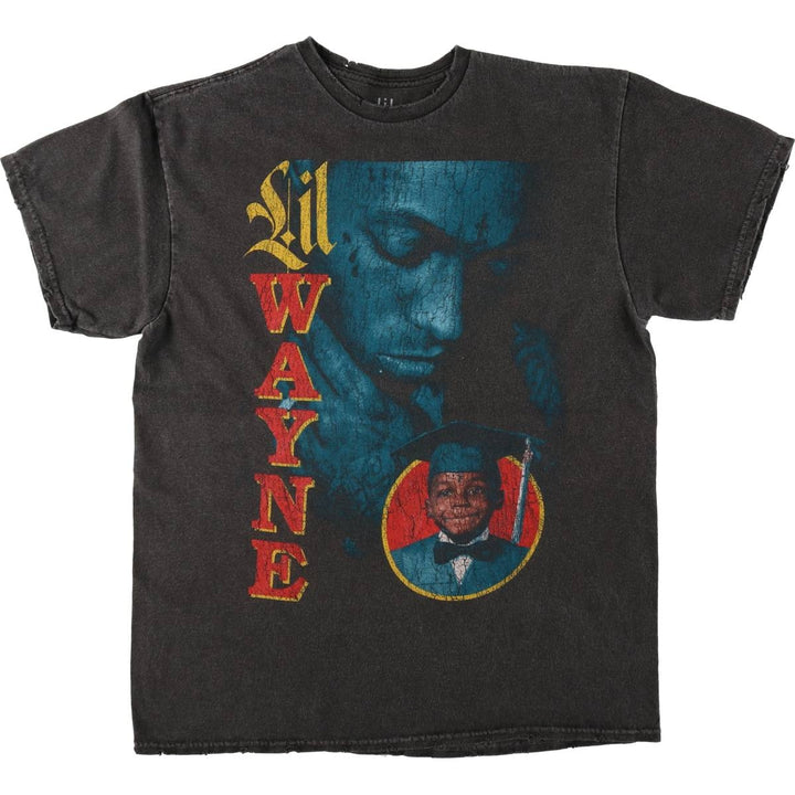 LIL WAYNE Rap T-shirt, Men's M size cotton Charcoal Vintage Second Hand