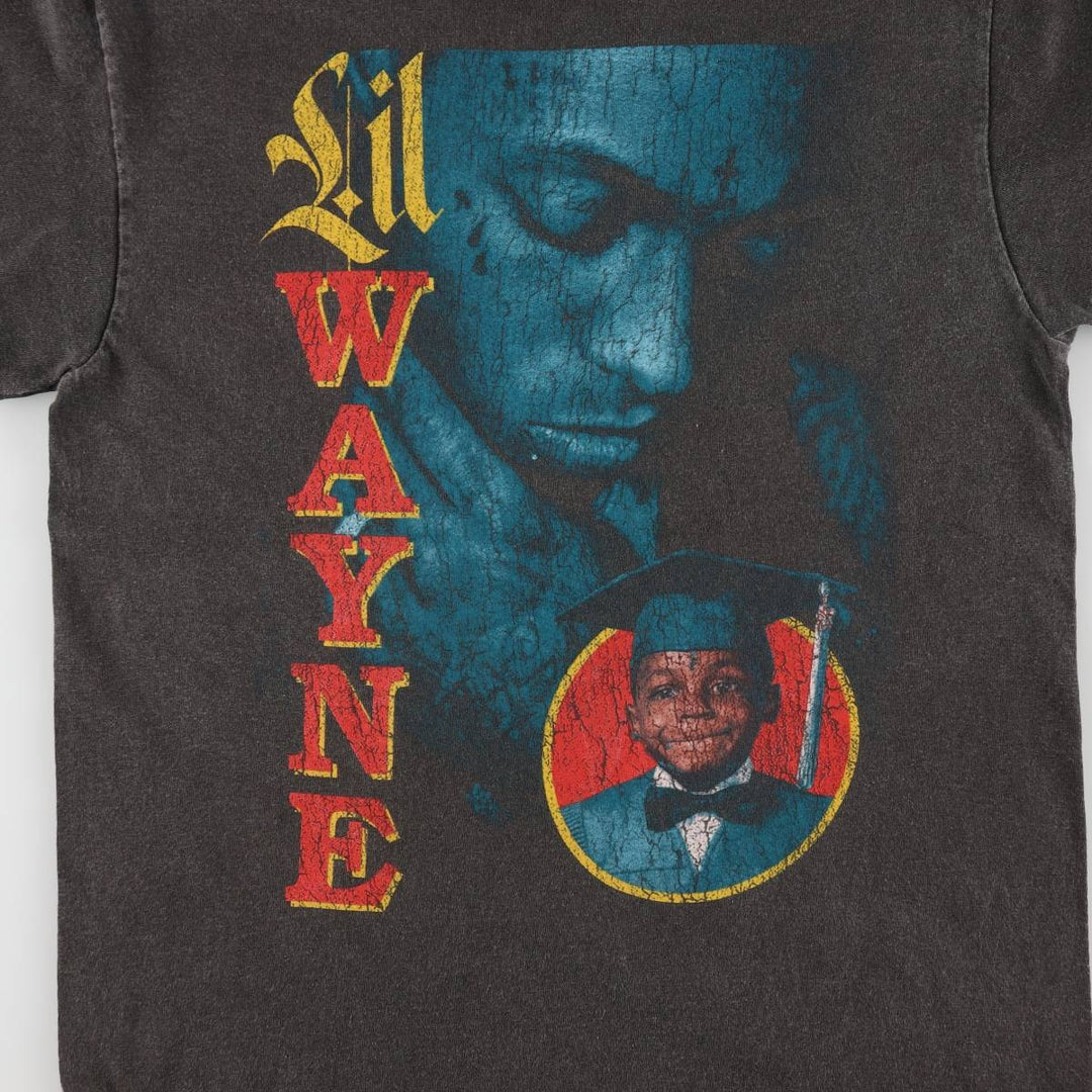 LIL WAYNE Rap T-shirt, Men's M size cotton Charcoal Vintage Second Hand
