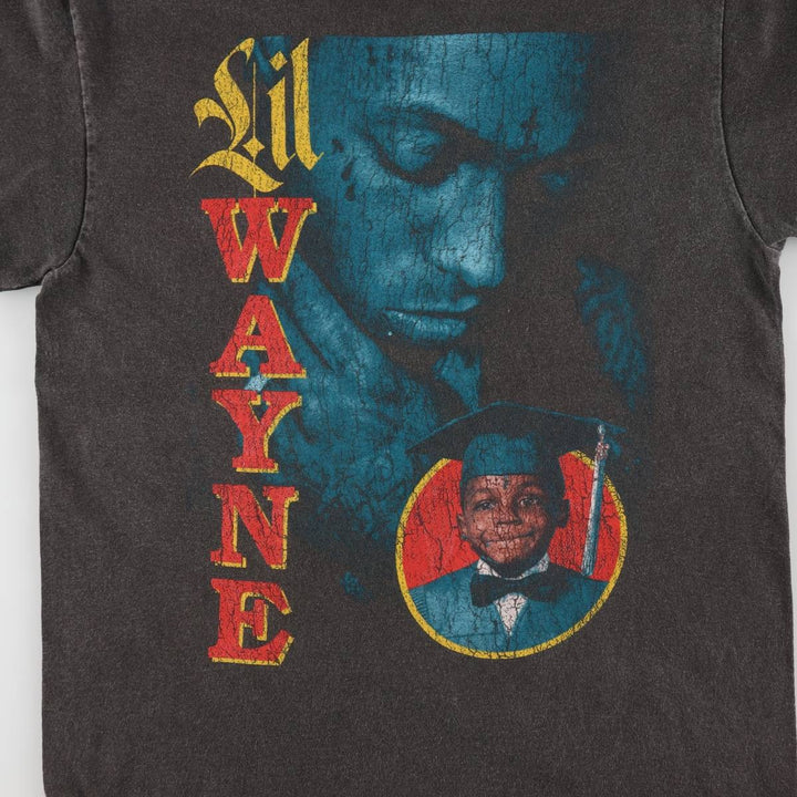 LIL WAYNE Rap T-shirt, Men's M size cotton Charcoal Vintage Second Hand