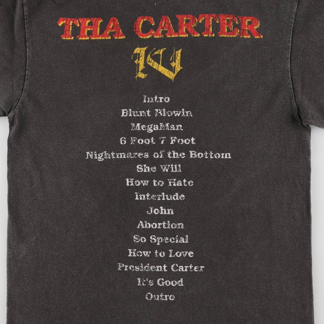 LIL WAYNE Rap T-shirt, Men's M size cotton Charcoal Vintage Second Hand