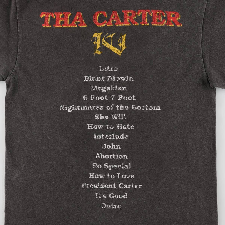 LIL WAYNE Rap T-shirt, Men's M size cotton Charcoal Vintage Second Hand