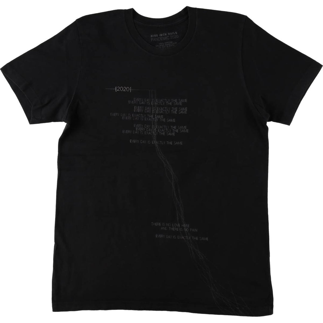NINE INCHI NAILS Band T-shirt (Men's size L) cotton black type Vintage Second Hand
