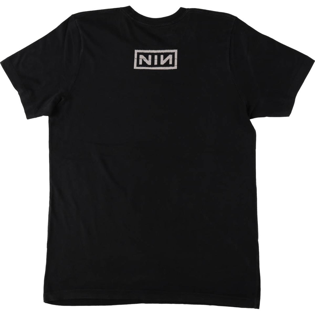 NINE INCHI NAILS Band T-shirt (Men's size L) cotton black type Vintage Second Hand