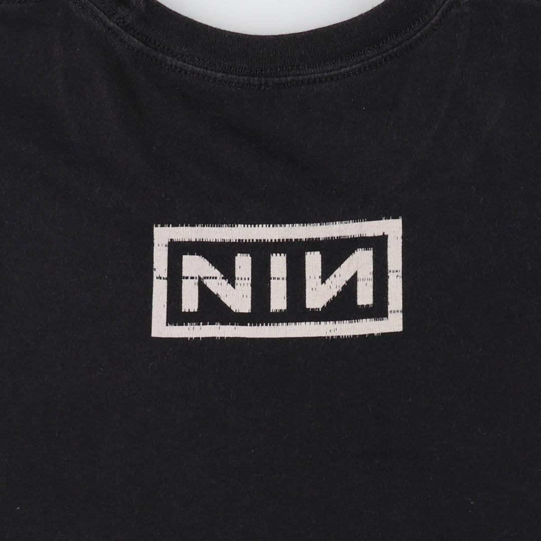NINE INCHI NAILS Band T-shirt (Men's size L) cotton black type Vintage Second Hand