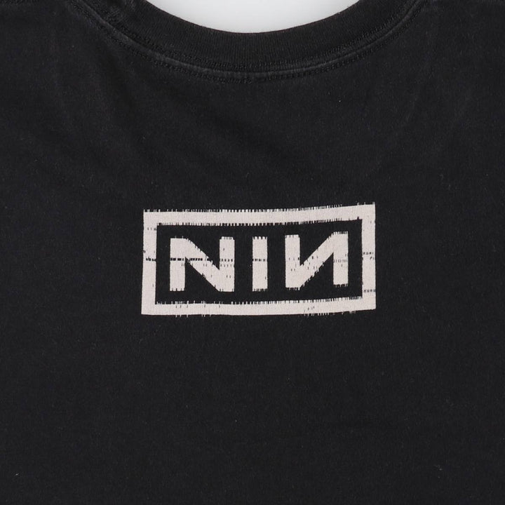 NINE INCHI NAILS Band T-shirt (Men's size L) cotton black type Vintage Second Hand