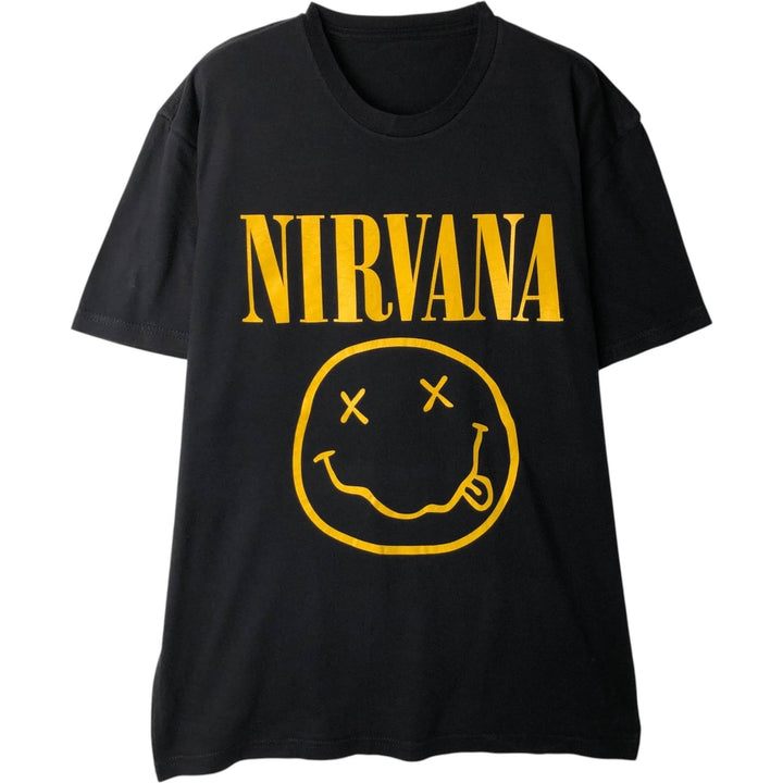 NIRVANA Nirvana Band T-shirt, Band T, Men's XL size unclear black type Vintage Second Hand