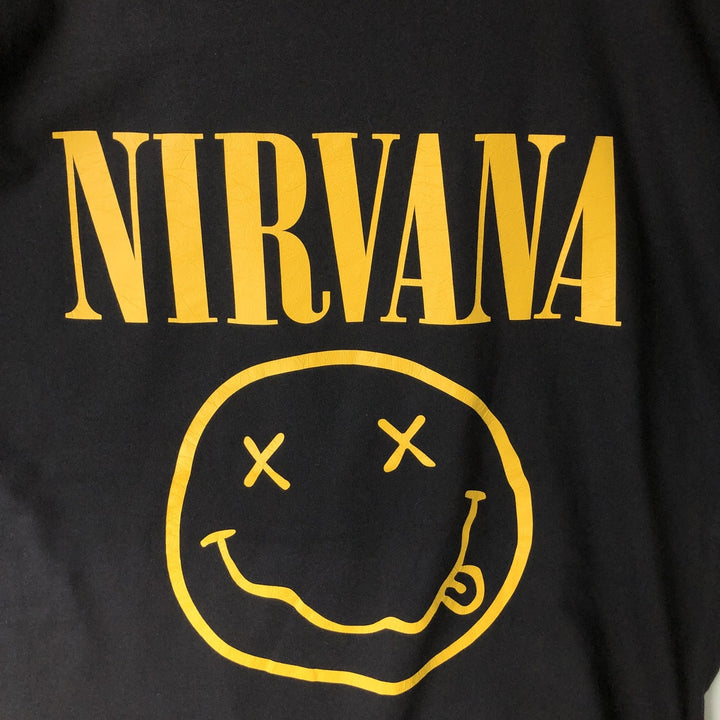 NIRVANA Nirvana Band T-shirt, Band T, Men's XL size unclear black type Vintage Second Hand