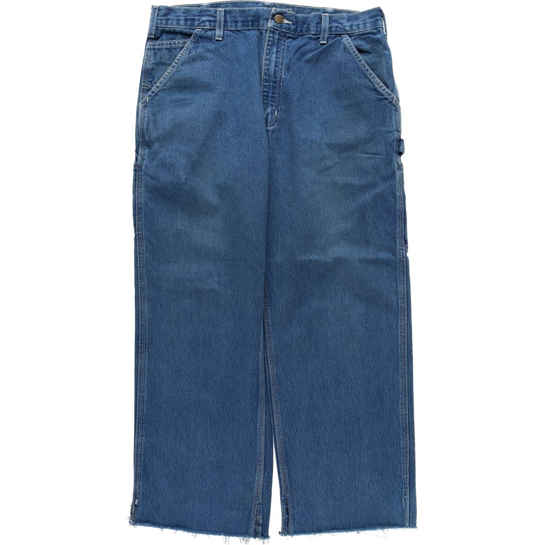 Carhartt Original Dungaree Fit Cut-Off Denim Painter Pants, Men's W35 (approx.) cotton blue type Vintage Second Hand