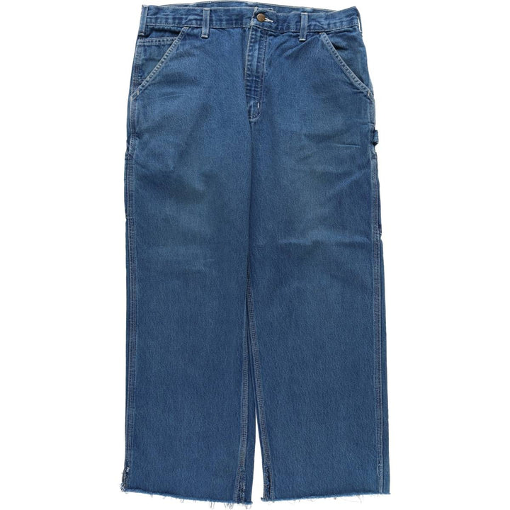 Carhartt Original Dungaree Fit Cut-Off Denim Painter Pants, Men's W35 (approx.) cotton blue type Vintage Second Hand