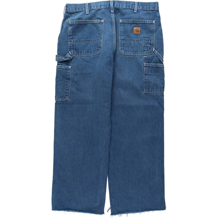 Carhartt Original Dungaree Fit Cut-Off Denim Painter Pants, Men's W35 (approx.) cotton blue type Vintage Second Hand