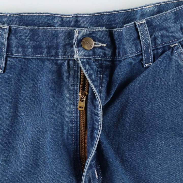 Carhartt Original Dungaree Fit Cut-Off Denim Painter Pants, Men's W35 (approx.) cotton blue type Vintage Second Hand