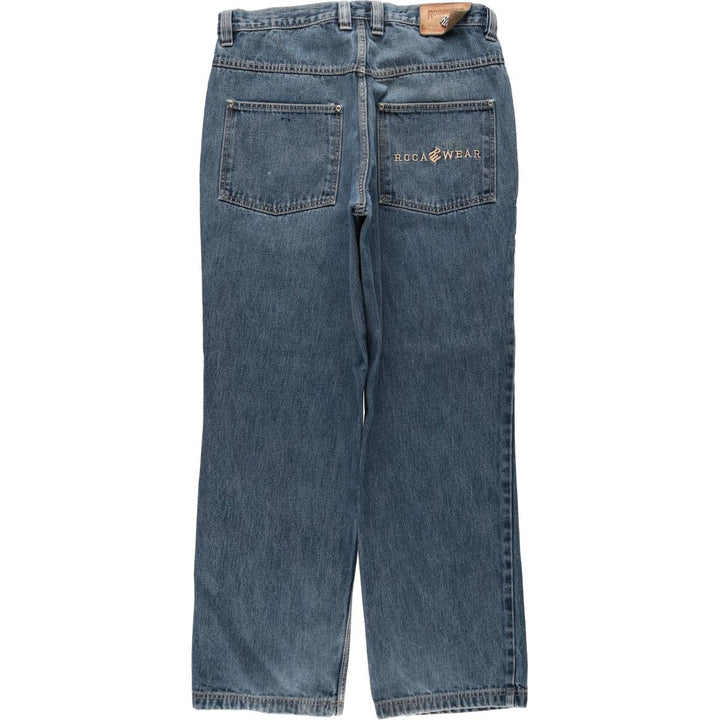 90s-00'S ROCA WEAR Tapered Denim Pants, Men's Size W34 (approx.), Vintage cotton blue type Vintage Second Hand