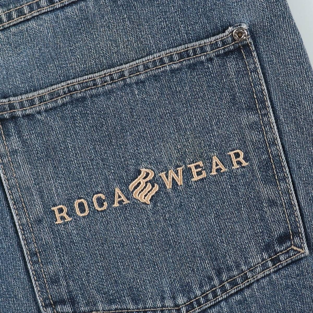 90s-00'S ROCA WEAR Tapered Denim Pants, Men's Size W34 (approx.), Vintage cotton blue type Vintage Second Hand