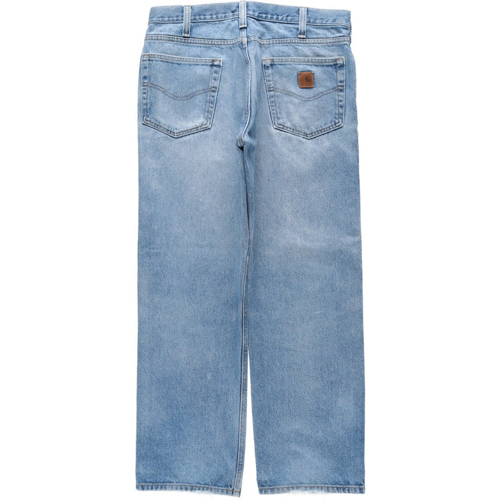 Carhartt Tapered Denim Pants for Men, W35 equivalent unclear blue type Vintage Second Hand