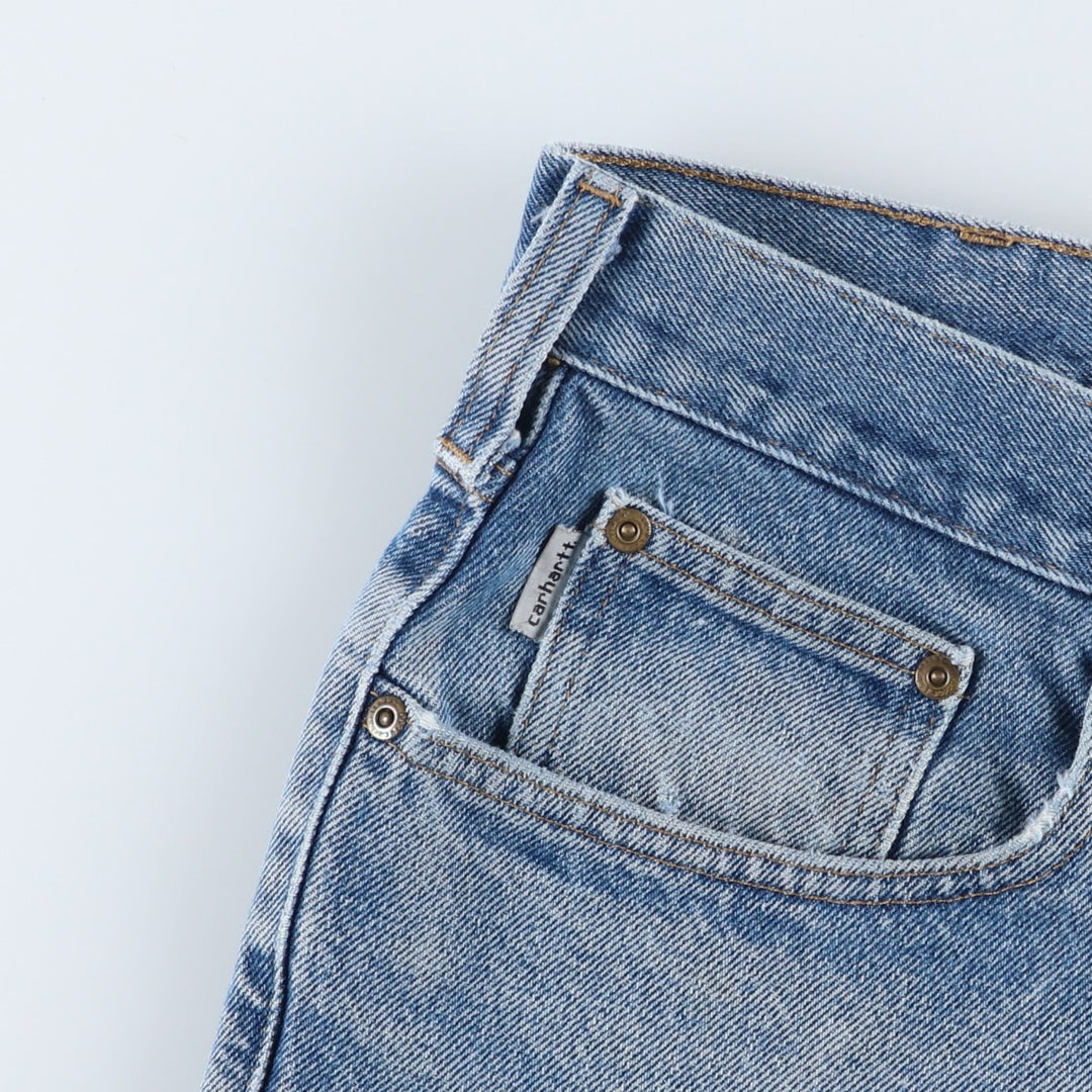 Carhartt Tapered Denim Pants for Men, W35 equivalent unclear blue type Vintage Second Hand