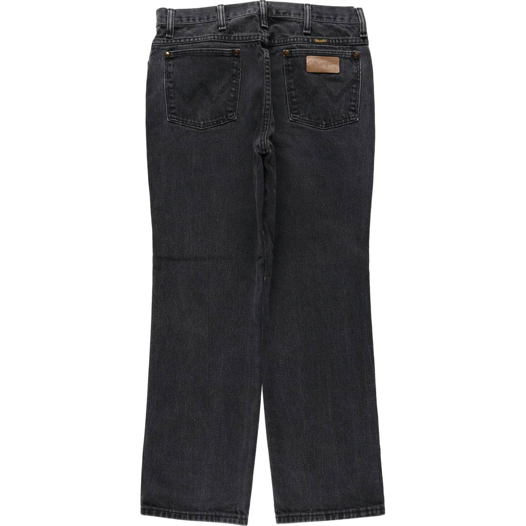 Vintage 90s-00'S Wrangler black denim tapered denim pants, men's size W33. cotton black type Vintage Second Hand