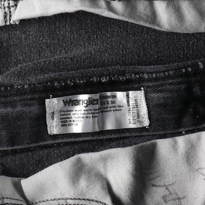 Vintage 90s-00'S Wrangler black denim tapered denim pants, men's size W33. cotton black type Vintage Second Hand