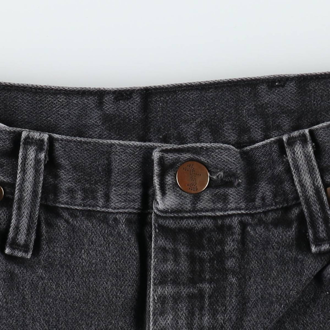 Vintage 90s-00'S Wrangler black denim tapered denim pants, men's size W33. cotton black type Vintage Second Hand