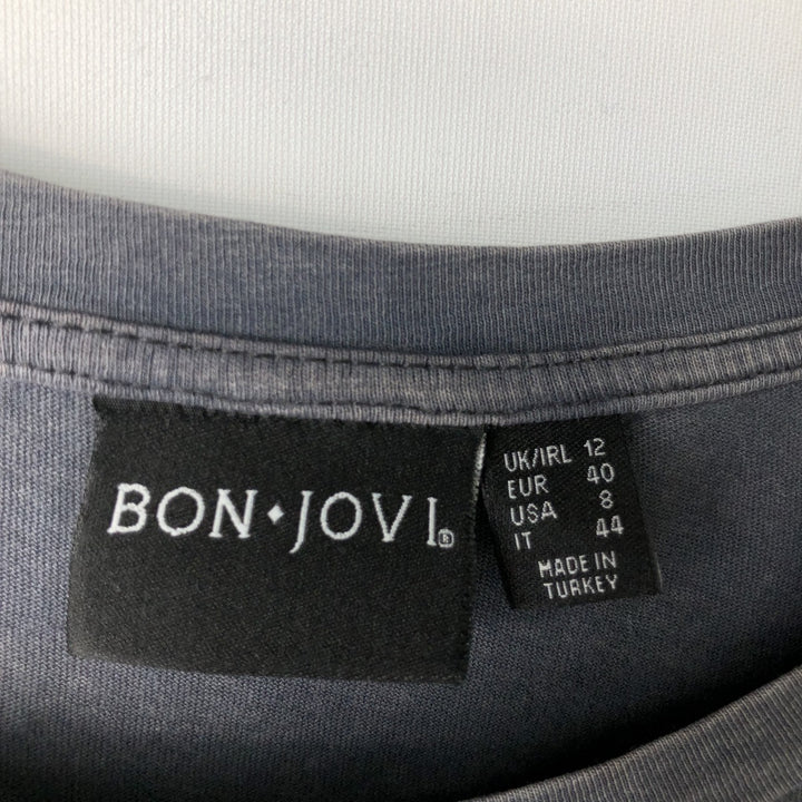 BON JOVI band t-shirt, men's size XXL equivalent. cotton Charcoal Vintage Second Hand