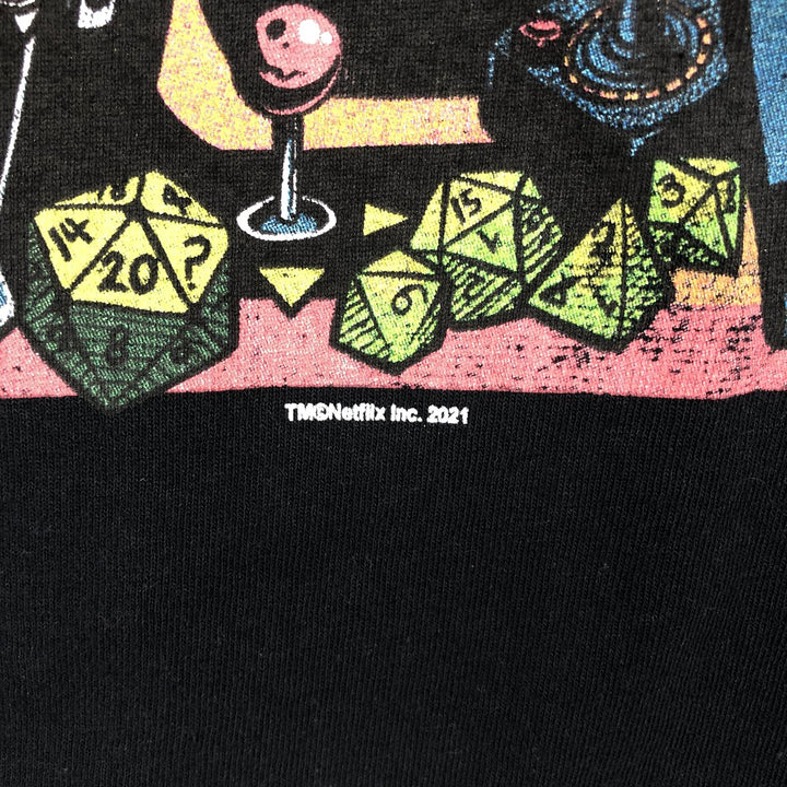 STRANGER THINGS Stranger Things Movie T-shirt Men's XL size unclear black type Vintage Second Hand