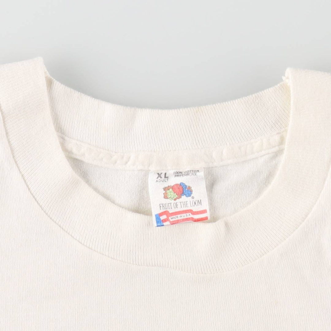 90'S Fruit of the Loom San Diego Advertising T-Shirt, Made in USA, Men's XL equivalent, Vintage cotton white type Vintage Second Hand