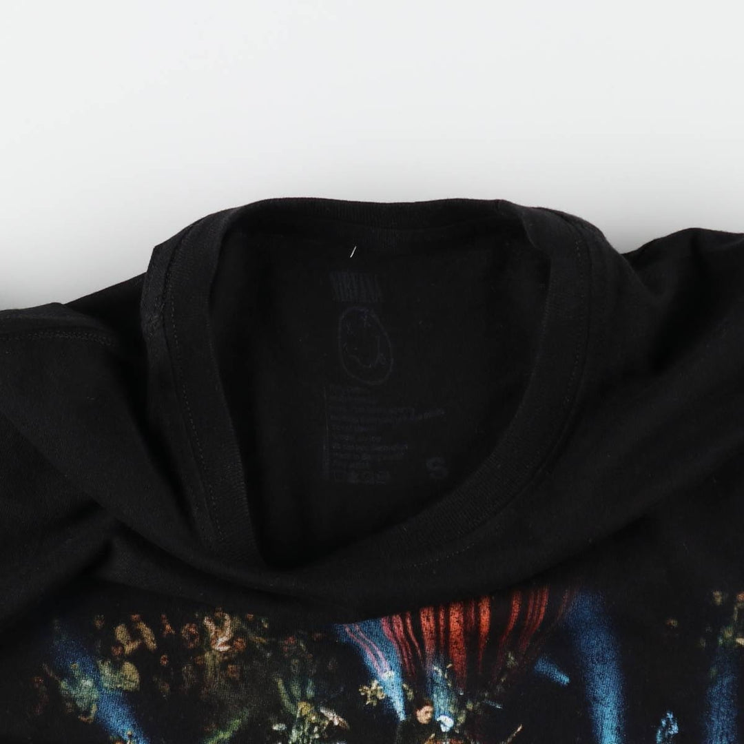 NIRVANA Nirvana Band T-shirt, Band T, Men's S size cotton black type Vintage Second Hand