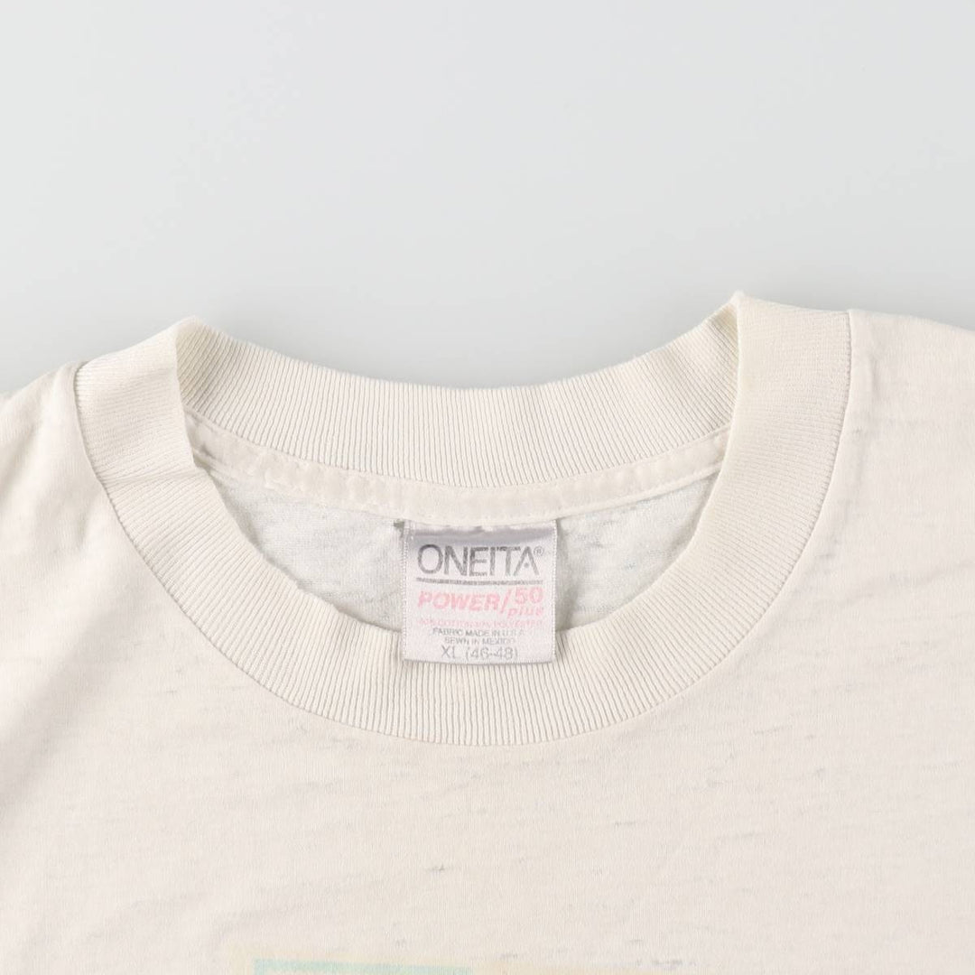 ONEITA The Legends of Rock 'n' Roll Band T-Shirt (Men's XL equivalent) cotton unbleached Vintage Second Hand