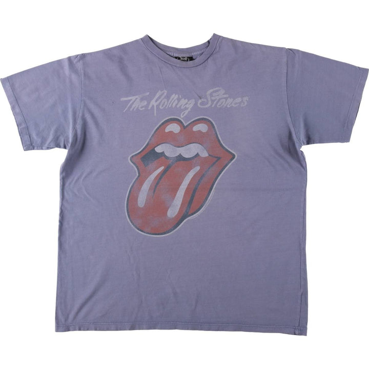JUNK FOOD The Rolling Stones Band T-shirt, Made in USA, Men's Size M (approx.) cotton Blue type light blue Vintage Second Hand