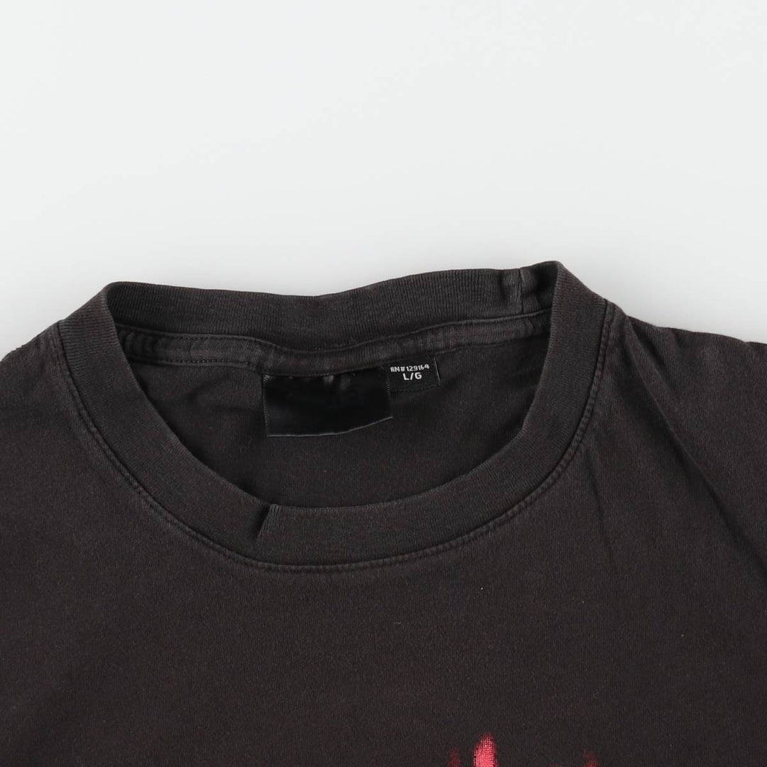 METALLICA Metallica Band T-shirt Band T Men's L size unclear black type Vintage Second Hand