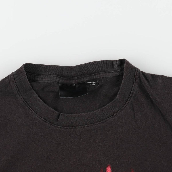 METALLICA Metallica Band T-shirt Band T Men's L size unclear black type Vintage Second Hand