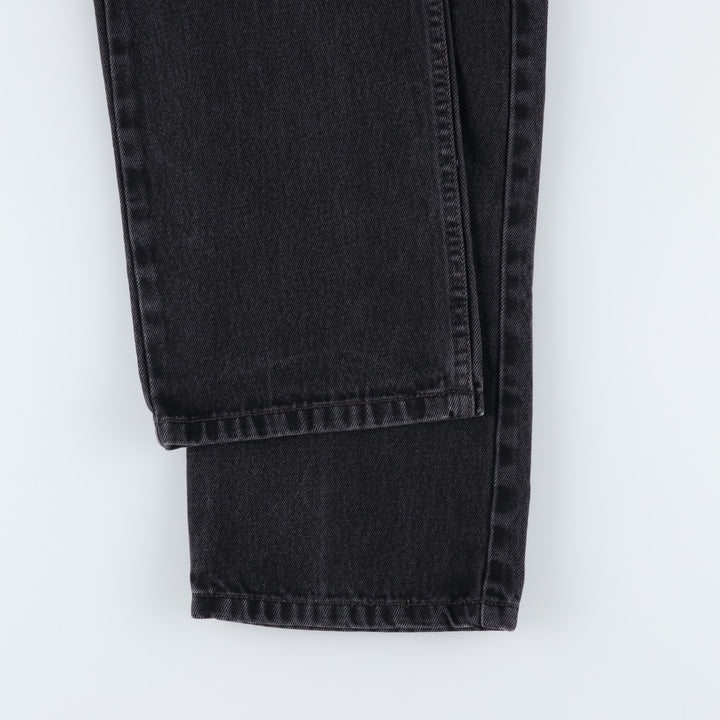 Levi's 505 REGULAR FIT black denim tapered denim pants for men, size w33 cotton black type Vintage Second Hand